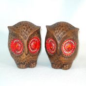 Treasure Craft Big Eyed Owl Salt and Pepper Shakers