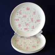 Metlox Vernonware 4 Tickled Pink Dinner Plates