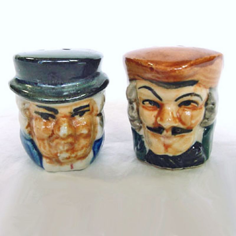 Copperton Lane: Miniature Toby Head Salt and Pepper Shakers, Kitchen ...