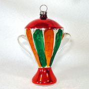 German Blown Glass Urn Trophy Vase Christmas Ornament