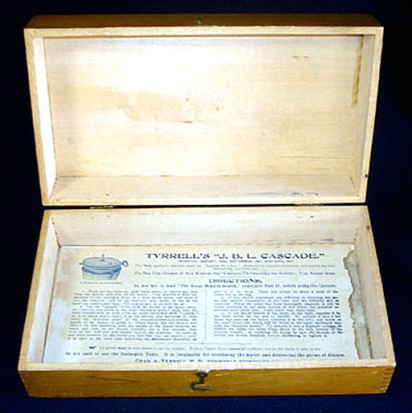 1903 Tyrrells Hygienic Wood Box Quack Medicine Enema Colon Cascade #3