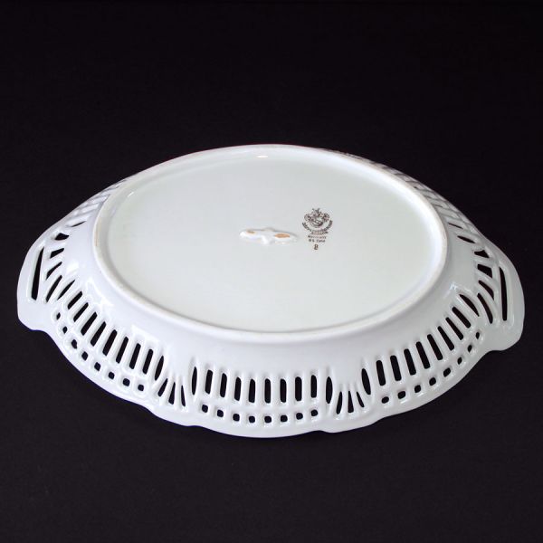Bavaria US Zone Reticulated Porcelain Bread Tray Bowl #3