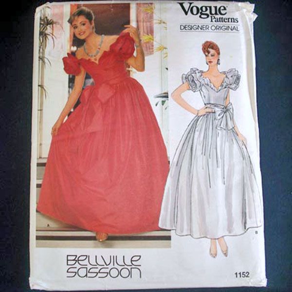 Vogue Bellville Sassoon Formal or Bridal Dress Sewing Pattern Uncut Size 6