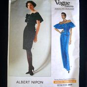 Vogue 1989 Albert Nipon Skirt Dress Sewing Pattern Uncut Size 6-10