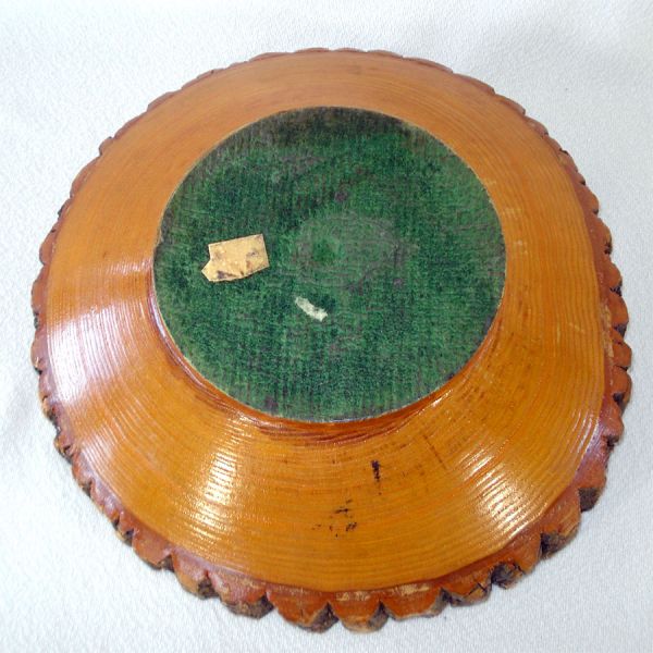 Mid Century Tree Bark Wood Nut Bowl #4