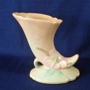 Weller Pottery Wild Rose Cornucopia Vase
