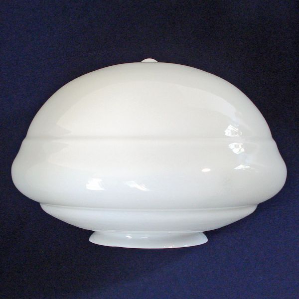 Schoolhouse Pendant Light Fixture 14 Inch Milk Glass Shade #5