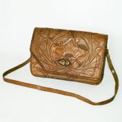 Western Style 1950s Tooled Leather Purse