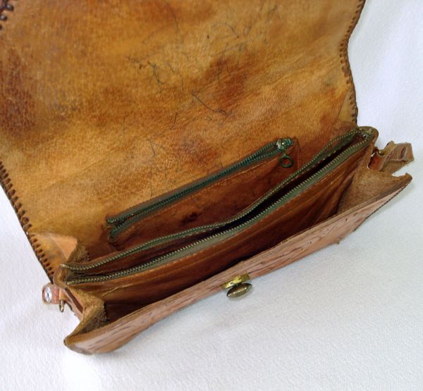 Western Style 1950s Tooled Leather Purse #6