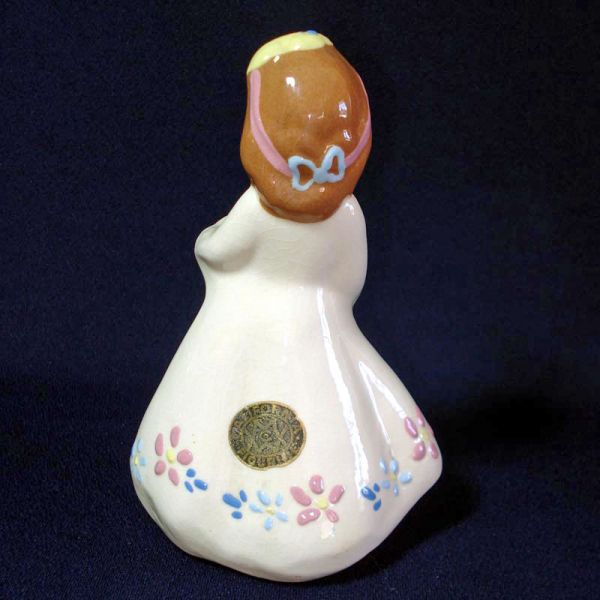 California Pottery Weil Ware Lady With Heart Flower Holder Vase #2